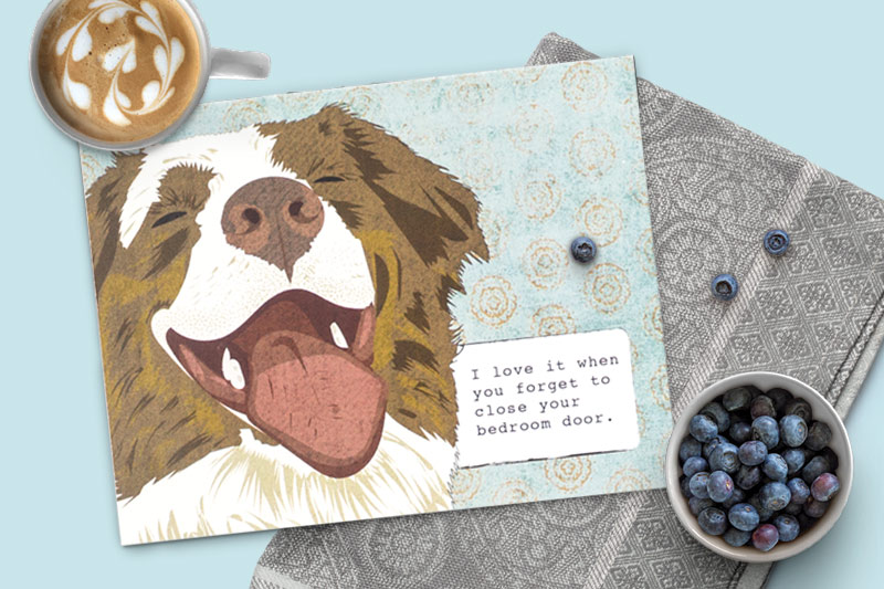 funny dog greeting card