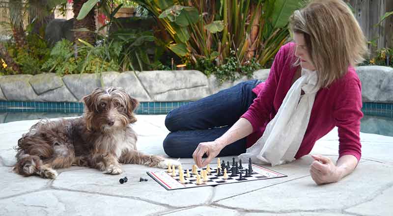 Amy and Ziggy playing chess